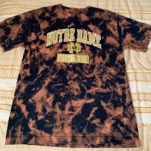 Bleached navy Notre Dame tee shirt